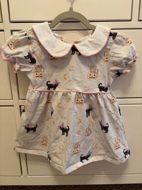 Stitchy Fish Whiskers and Witches Top Only Size 2T Halloween